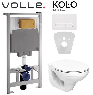 Комплект инсталляции Volle Master 141919 с унитазом Kolo Idol M1310000U сиденье полипропилен 370513 фото