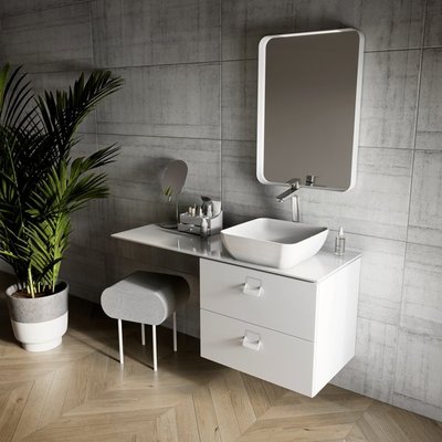 Дзеркало для ванної кімнати Ravak Strip I 600x700 (X000001566) белое с LED подсветкой 667901 фото