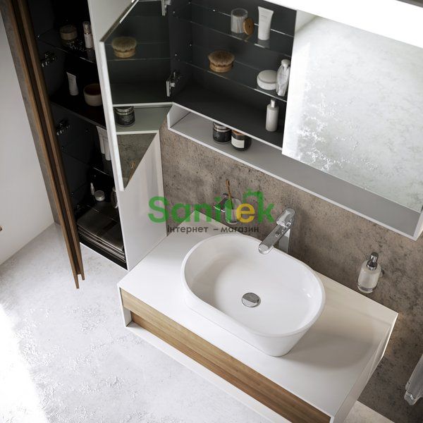 Дзеркало для ванної кімнати Ravak Step 1000x740 (X000001421) белое с LED подсветкой 435714 фото
