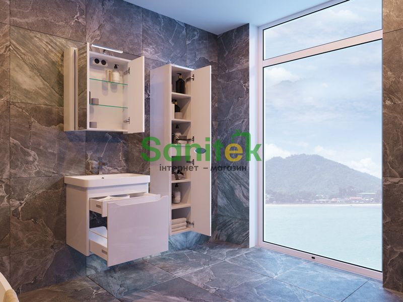 Дзеркало для ванної кімнати Ювента Livorno LvrMC-60 (біле) 327186 фото