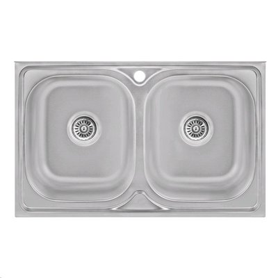 Кухонна мийка Lidz 5080 Decor 0,8 мм (LIDZ5080DEC08) накладна 388867 фото