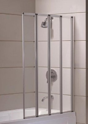 Шторка для ванни Eger 599-110 хромований профіль/скло прозоре 126543 фото