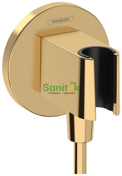 Подключение для душевого шланга Hansgrohe FixFit S 26888990 с держателем (золото) 674946 фото